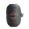 Bicchieri da vino Set da viaggio per tè cinese di alta qualità Kung Fu TeaSet Teiera portatile in ceramica Teaset in porcellana Gaiwan Tazze da cerimonia 230627
