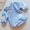 Mamelucos INS Primavera Ropa de bebé Nube Sudadera Mameluco Bebé Niña Niños Algodón Body Ropa nacida 0 a 12 meses 24M Prendas de abrigo 230626