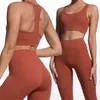 Sutiã europeu e americano apertado fitness para ioga feminino tipo Y beleza costas exercício sutiã cintura alta levantamento de quadril calça fitness roupas de ioga terno