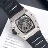 Richarmill Tourbillon Watches Automatic Mechanical Wlistwatches Men's Watch Men's Series 18K Platinum Original Diamond Men's RM030 50x42.7mm WN-912P