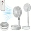 1pc Stand Fan Opvouwbare Bureauventilator, Afstandsbediening 3600mah Oplaadbare Intrekbare Stille USB Kleine Ventilator Voor Buiten Slaapkamer Kantoor Vissen Kamperen Reizen