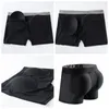 Underbyxor Herrboxare Boxer Underkläder Stereotyper Hip Lift Breattable Body Sculpting Mesh -skinkor vadderade svampskinkor Boxer Fake Ass 230627