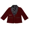 Garnitury dżentelmen dzieci 1 rok sukienki urodzinowe Baby Boys Velvet Jacket Pants P -EGOG Suit dzieci