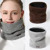 Sciarpe Luxury Cotton Fazzoletto da collo lavorato a maglia Unisex Fleece Winter Warm Ring Sciarpa Uomo Donna Collor Outdoor Kids Snood Bufana 2023