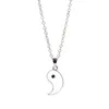 Pendentif Colliers Splice Paired Couple Lovers Collier Pour Femmes Hommes Amis Bff Colliers Noir Blanc Taichi Yinyang Gossip Neck Chain