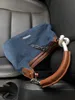 Vintage Tote Shoulder Bag Denim Messenger Cross Body Bag Underarms for Women Girls Pu