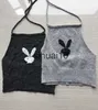 Vrouwen T-shirt Ruibbit Nieuwe aankomst 5 kleur Vrouwen Bunny vest Mouwloze Zomer Sexy Crop Tops Plus Size T-shirt Meisjes party Casual Tees Tops J230627