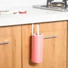 New Kitchen Tissue Holder Hanging Toilet Roll Paper Holder Towel Rack Kitchen Bathroom Cabinet Door Hook Holder Organizer wholesale