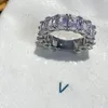 مصمم خاتم للنساء رسائل الماس الموضة العصرية Sier Men Men زوجين خواتم الخطبة هدايا لطيفة