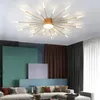Lustres criativos nórdicos led lustre de fogos de artifício para sala de estar quarto moderno luzes de teto lâmpada agradável para casa deco