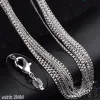 kasanier En Gros 10 pcs 925 Chaîne En Argent Collier Solide 2 MM Bijoux De Mode Colliers Hommes et femmes costume de fête Figaro bijoux