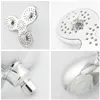 Bathroom s Bathroom Petal Shape Function Waterfall Adjustable Top Shower Faucet Head SPA R230804