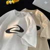 Męskie koszule 2023 Summer American Sport plus krótkie t-shirt menue streetwear luźne bawełniane męskie wierzchołki graficzne