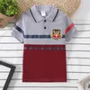 Polos Kinder Sommerkleidung Baumwolle Jungen Kragen Polo-Hemd Kinder Tops Teenager T-Shirts Revers Stickerei Stoff Tee Baby 3-14age Kleidung 230626