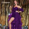 Urban Sexy Dresses Utsquisite Purple Blue Quinceanera Strapless Aline Split Cocktail Party Evening For Woman 2023 Custom Made 230627