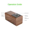 Titulares Controle de voz Digital Wooden caneta com despertador criativo para o aluno desktop USB/Bateria Operado a lápis Organizador