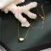 Pendentif Colliers Mode Collier Court Avec Pois Bijoux Accessoires De Luxe En Acier Au Titane Pour Les Femmes