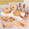 Cuisines Jouer Nourriture Enfants Cuisine En Bois Jouet Enfants Simulation Ustensiles De Cuisine Miniature Faire semblant Jouer Maison Jouets Éducatifs Bébé Cadeaux De Noël 230626