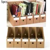 Paper Kraft Paper Office Supplies BookEnd 5PCS Magazine File Holder Organizer Box Desk Letter Documentsストレージ文房具付きラベル付き