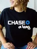 Женская футболка LW Chase Bag Футболка с буквенным принтом для пар с круглым вырезом и коротким рукавом с коротким топом для женщин Повседневная мода Футболки больших размеров J230627