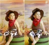 Barboteuses 0-10Y Bébé Garçon Vêtements Costume Infant Toddler Cowboy Ensemble 3 Pcs Chapeau Écharpe Barboteuse Halloween Événement Anniversaire Vacances Cosplay Tenues 230626