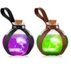 Present Wrap Medieval Dark Magic Wizard Glass Viage Holder Round Flask Potion Bottle Cork Bottle Pu Leather Holder Steampunk Belt Bags 230626