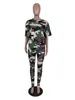 2023 Designer Jogger Suits Summer Women Brand Tracksuits Camouflage Outfits Short Sleeve T-shirt Shorts Two Piece Sets Plus Size 4XL Casual Sportswear