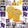 Aaron Nola Kevin Gausman 2023 MCWS National Champs LSU Tigers Maillot de baseball Andrew Stevenson 8 Mikie Mahtook 5 Aaron Hill Jacob Berry Maillots LSU cousus sur mesure