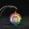 Pendant Necklaces Twelve Side Geometry Necklace Agate Cube Energy Health 7 Chakra Healing Protection Crystal Women Men Choker