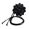 Cinture Cintura a fiore grande Cinturino a catena in corda stile Boho Goccia decorativa femminile