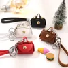 Fashion PU Leather Mini Wallet Keychain Car Bag Key Holder Coin Purse Earphone Box Case Storage Handbag Pendant Party Gifts