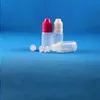 100 conjuntos de frascos conta-gotas de plástico de 8 ml (1/4 oz) Tampas à prova de crianças Dicas PE LDPE E Vapor Cig Liquid 8 ml Fvfgm