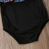 Dwa kawałki 0 4y dziewczęta stroje kąpielowe Baby Bikini Summer Flower Ruffle kantar Kąpiec z opaską na głowę maluch kąpielowe stroje plażowe 230626