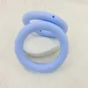 Chupetas mordedores 20 50 100 pçs 65mm anel de mordida de silicone com furo sem bpa bebê mordedor grânulos para fazer brinquedos de dentição DIY colar acessórios 230626
