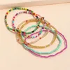 Bohemian Bunte Reis Perle Fußkettchen Set Für Frauen Sommer Sandy Strand Kette Auf Bein Knöchel Armband Weibliche Mode-Schmuck