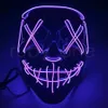 Maska LED Halloweenowa impreza masquerade Maski Maski Neonowe Maski Lekkie blask w ciemnej masce horror świecąca maska ​​mieszana maska ​​200pcs C307