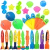 Sand Play Water Fun Summer Shark Rocket Throwing Toy Diving Rocket Pool Diving Game Child Underwater Diving Stick Pool Treasure Hunt Water Toys 230626