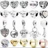 925 argent pour pandora charms bijoux perles Family Tree Mom Infinite Love Dangle charm set