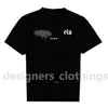 2023 Designer Pa T-shirt Luxury Tees Print Palms T Shirts Mens Womens Vinkel Kort ärm Casual Streetwear Tops Klädkläder Size S-XL