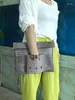 Evrak Çantaları 2023 Büyük Kadın Timsah Yeşil Dosya Klasörü A4 Belge Çantası Moda Dizüstü Çantası İş Evrak Çantası
