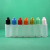 100 conjuntos/lote 20ml Frascos conta-gotas de plástico à prova de crianças Ponta longa e fina PE Seguro para e Liquid Vapor Vapt Juice e-Liquide 20 ml Skbjn