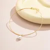 Hänghalsband ailodo elegant imitation barock pärlhalsband för kvinnor minimalistiska parti bröllop mode smycken flickor gåva