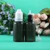 30 ml 100 st/lot LDPE Black Double Proof Plastic Droper Bottle With Thief Safe Child Safety Caps Squeezable för E CIG MENSS