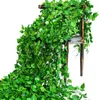 Decoratieve Objecten Beeldjes 12st 2M Kunstplanten Ivy Creeper Groen Blad Home Decor Nep Bloem DIY Opknoping Guirlande Bruiloft Feestkamer Tuin Decoratie