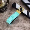 Womens Designer Key Chain Wallet Keychains for Men Temperament Fashion Accessories Bag Charms Eming Letter Leather Keyring Plated Gold PJ068
