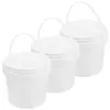 Storage Bags 3 Pcs Bucket Small Buckets Handles Party Favors Building Blocks Organizer Round Plastic Tub Toy Pp Child