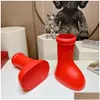 Rain Boots Mschf Men Women Designer Astro Boy High Quality Big Red Boot Thick Bottom Nonslip Booties Mens Rubber Se Ps Gs Dhn8L