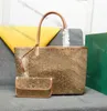 23 Borsa tote Anjou firmata Borse per la spesa in pelle Set due pezzi Borse da donna di lusso PM GM Borse a tracolla di grande capacità Borse a tracolla Portafoglio verde marrone