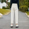 Damenjeans Damen Baumwolle All-Match Tapered Pants Slim 2023 Herbsthose für Frau Hong Kong Style Karotte
