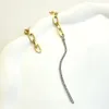 INS Europese en Amerikaanse Justine Kleur Bijpassende Oorbellen Voor Vrouwen Metalen Zirconia Ketting Kwastje Klassieke Mode Charme Sieraden